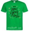 Чоловіча футболка Happy New year 2024 Зелений фото