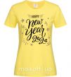 Женская футболка Happy New year 2024 Лимонный фото