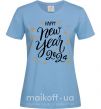Женская футболка Happy New year 2024 Голубой фото