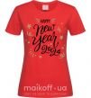 Женская футболка Happy New year 2024 Красный фото