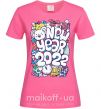 Жіноча футболка Mouse New Year 2022 Яскраво-рожевий фото
