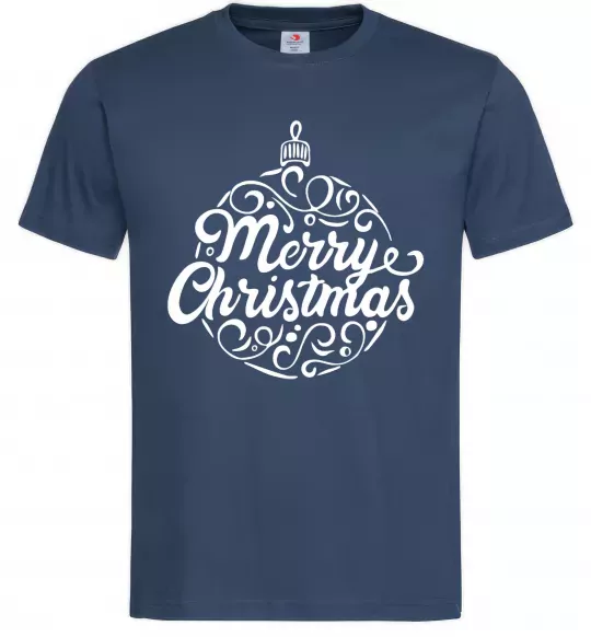 Мужская футболка Merry Christmas toy Темно-синий фото