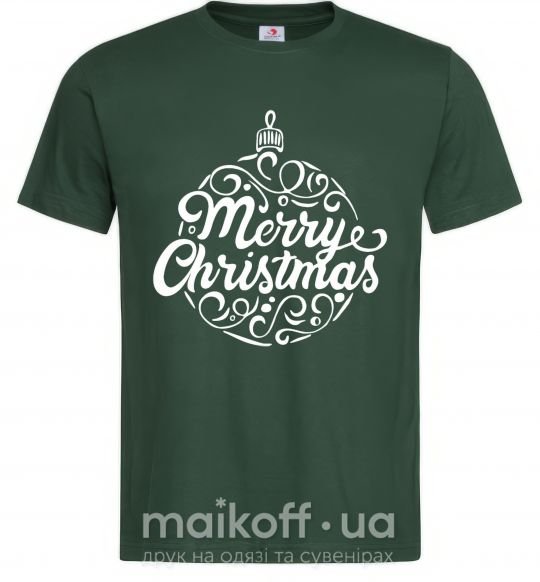 Мужская футболка Merry Christmas toy Темно-зеленый фото