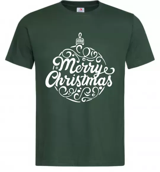 Мужская футболка Merry Christmas toy Темно-зеленый фото