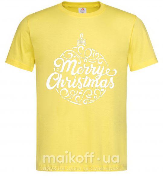 Мужская футболка Merry Christmas toy Лимонный фото