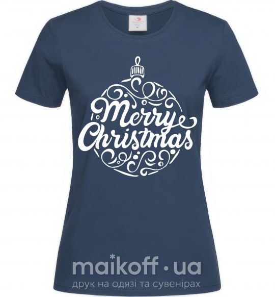 Жіноча футболка Merry Christmas toy Темно-синій фото