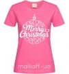 Женская футболка Merry Christmas toy Ярко-розовый фото