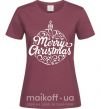 Женская футболка Merry Christmas toy Бордовый фото