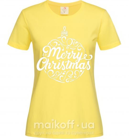 Женская футболка Merry Christmas toy Лимонный фото