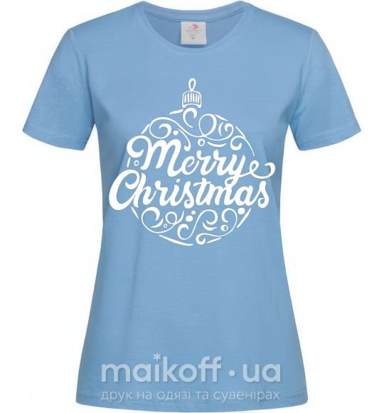 Женская футболка Merry Christmas toy Голубой фото