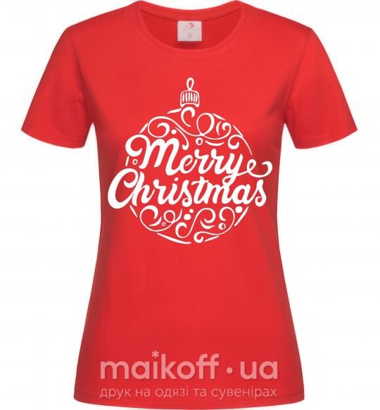 Жіноча футболка Merry Christmas toy Червоний фото