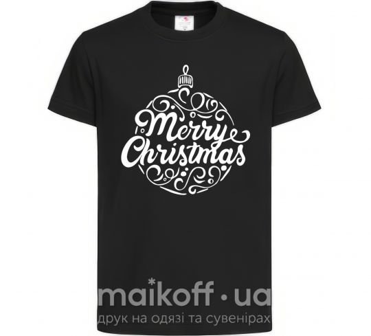 Детская футболка Merry Christmas toy Черный фото