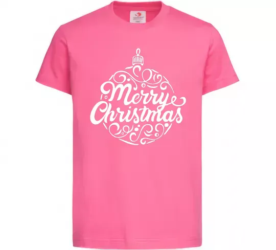Детская футболка Merry Christmas toy Ярко-розовый фото