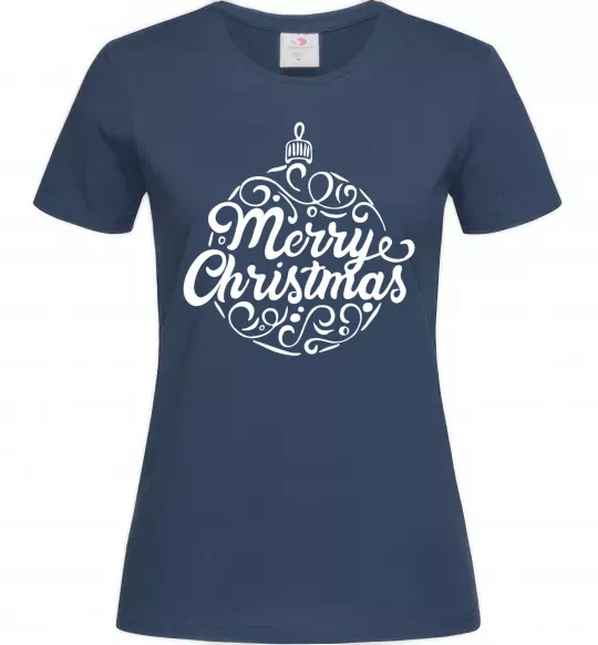 Женская футболка Merry Christmas toy Темно-синий фото