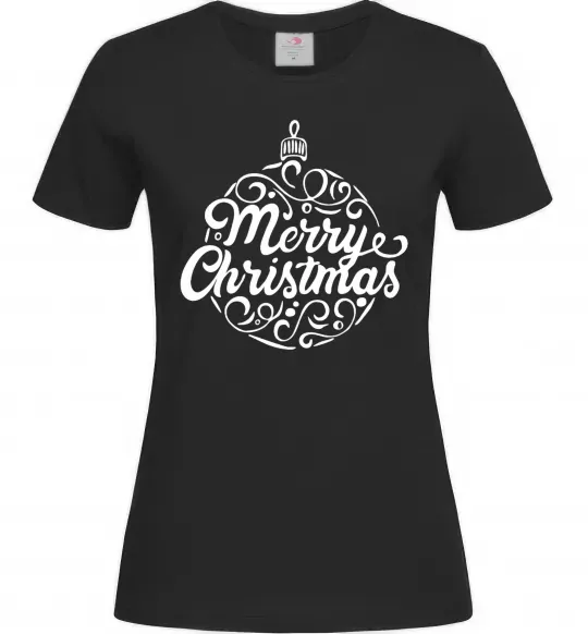 Женская футболка Merry Christmas toy Черный фото