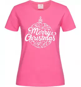 Женская футболка Merry Christmas toy Ярко-розовый фото