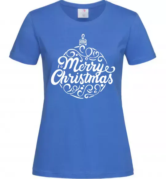 Женская футболка Merry Christmas toy Ярко-синий фото