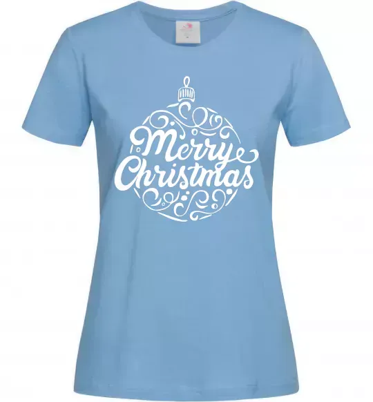 Женская футболка Merry Christmas toy Голубой фото