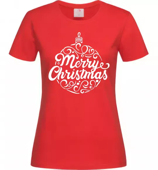 Женская футболка Merry Christmas toy Красный фото