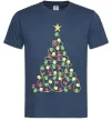Мужская футболка Ялинка з гірлянди Темно-синий фото