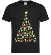 Мужская футболка Ялинка з гірлянди Черный фото