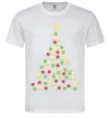 Мужская футболка Ялинка з гірлянди Белый фото