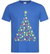 Мужская футболка Ялинка з гірлянди Ярко-синий фото