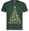 Мужская футболка Ялинка з гірлянди Темно-зеленый фото
