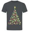 Мужская футболка Ялинка з гірлянди Графит фото