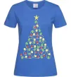 Жіноча футболка Ялинка з гірлянди Яскраво-синій Жіноча футболка Ялинка з гірлянди Яскраво-синій фото