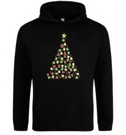 Мужская толстовка (худи) Ялинка з гірлянди Мужская толстовка (худи) Ялинка з гірлянди