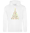 Мужская толстовка (худи) Ялинка з гірлянди Белый Мужская толстовка (худи) Ялинка з гірлянди Белый фото