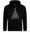 Женская толстовка (худи) Ялинка з гірлянди Черный Женская толстовка (худи) Ялинка з гірлянди Черный фото