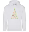 Женская толстовка (худи) Ялинка з гірлянди Серый меланж Женская толстовка (худи) Ялинка з гірлянди Серый меланж фото