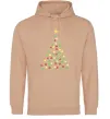 Женская толстовка (худи) Ялинка з гірлянди Песочный Женская толстовка (худи) Ялинка з гірлянди Песочный фото