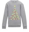 Детский Свитшот Ялинка з гірлянди Серый меланж фото