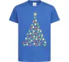 Детская футболка Ялинка з гірлянди Ярко-синий Детская футболка Ялинка з гірлянди Ярко-синий фото