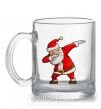 Чашка стеклянная Санта танцует Прозрачный фото