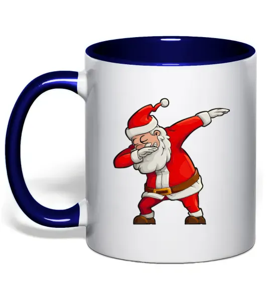 Чашка с цветной ручкой Санта танцює Глубокий темно-синий фото