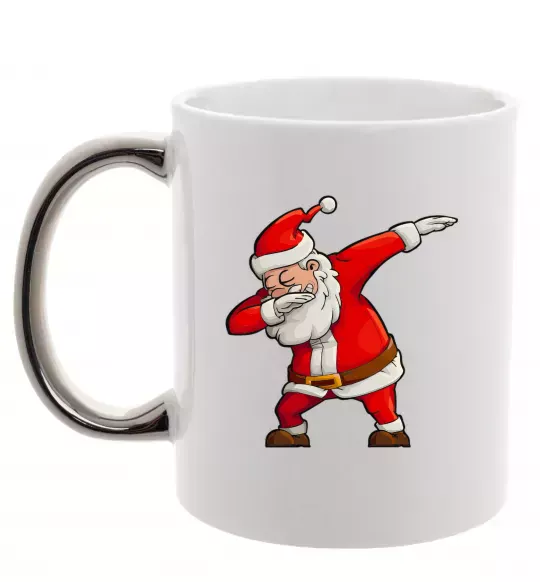 Чашка с цветной ручкой Санта танцює Серебро фото