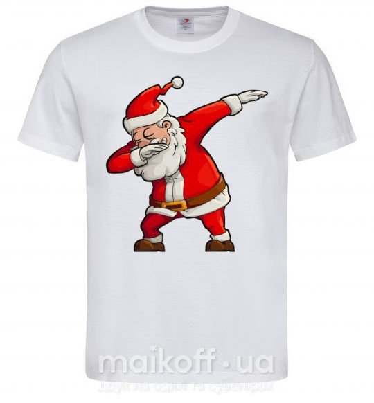 Мужская футболка Санта танцует Белый фото