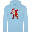 Чоловіча толстовка (худі) Санта танцює Блакитний фото