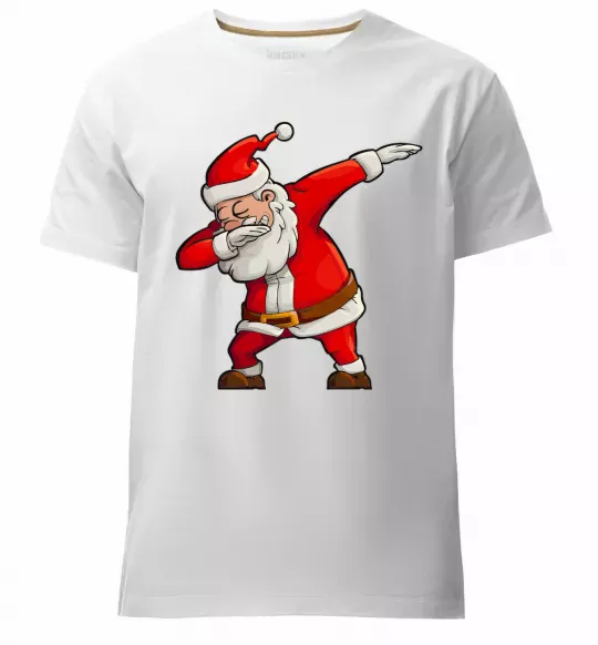 Чоловіча преміум футболка Санта танцює Білий фото