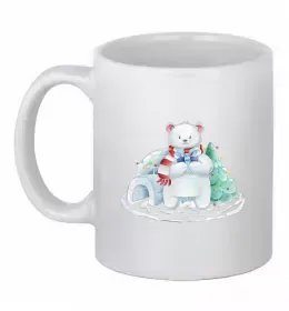 Чашка керамічна Білий ведмідь Білий фото