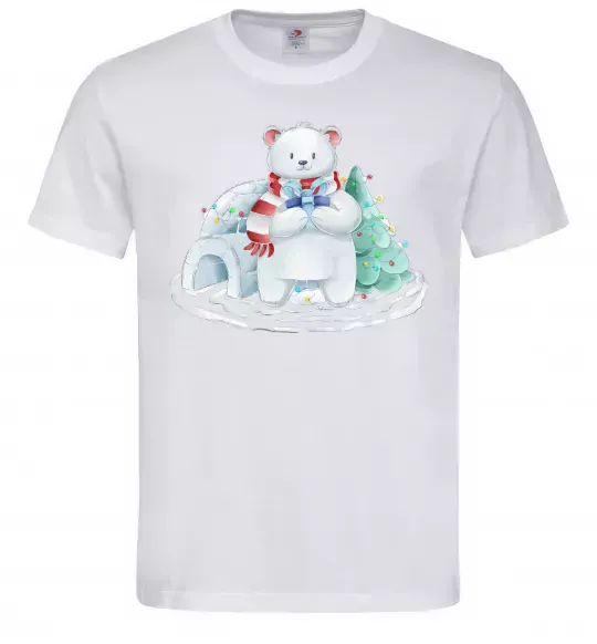 Чоловіча футболка Білий ведмідь Білий фото