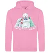 Чоловіча толстовка (худі) Білий ведмідь Рожевий фото