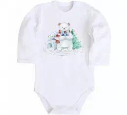 Детский боди Білий ведмідь Белый фото