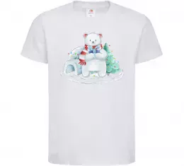 Детская футболка Білий ведмідь Белый фото