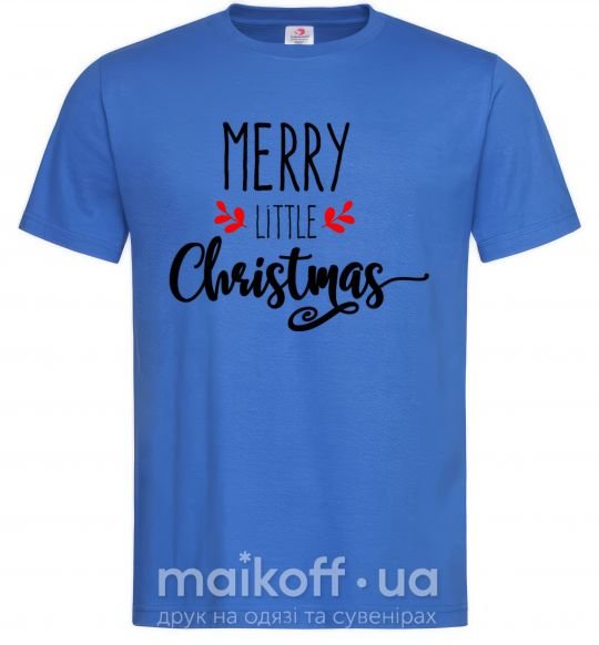 Чоловіча футболка Merry little Christmas Яскраво-синій фото