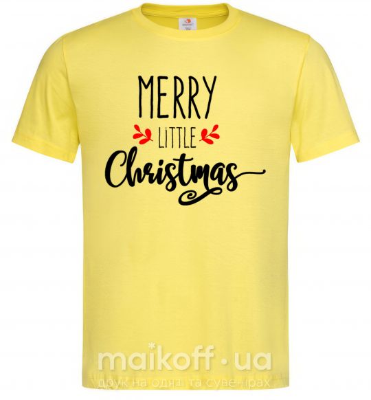 Мужская футболка Merry little Christmas Лимонный фото
